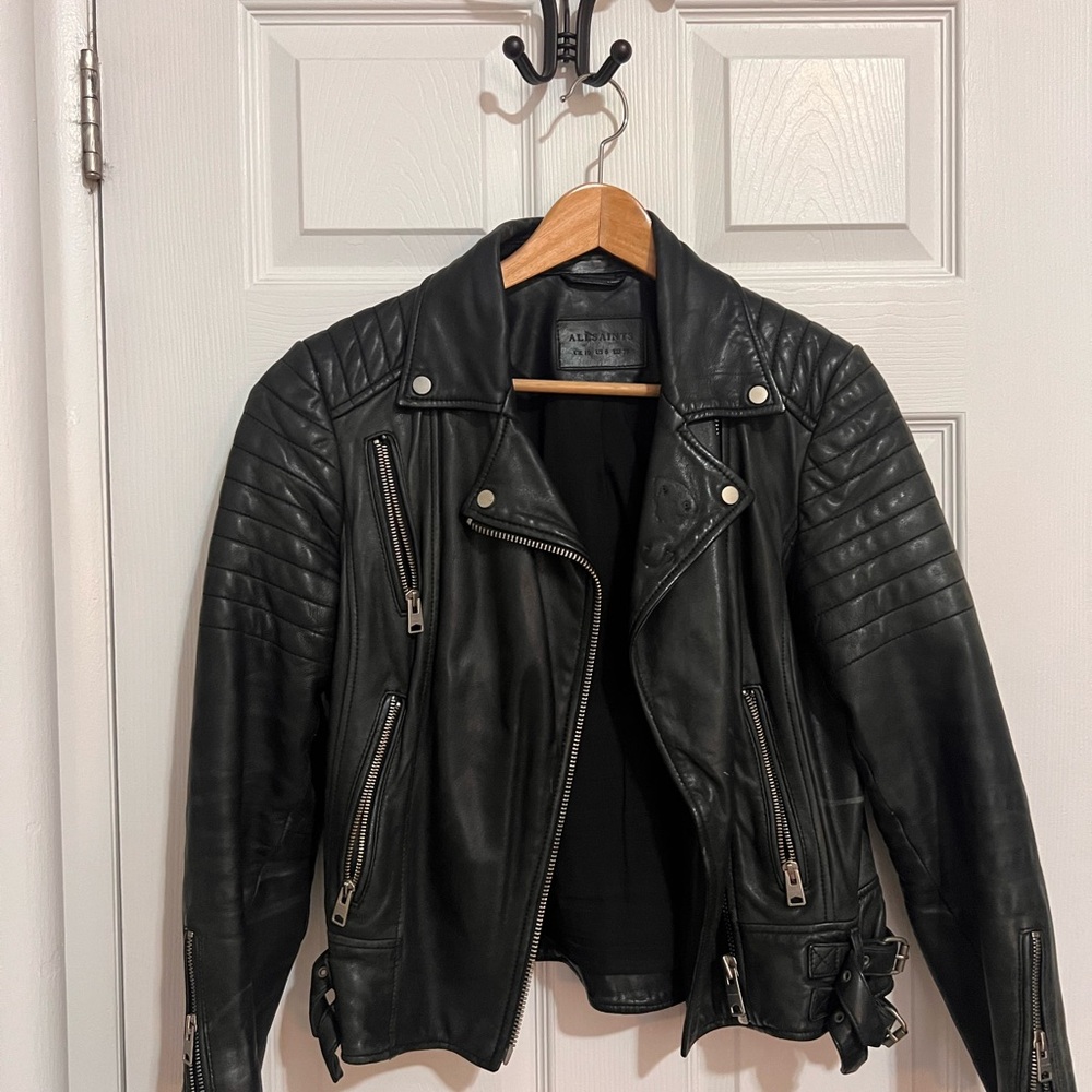All Saints Black Leather Jacket